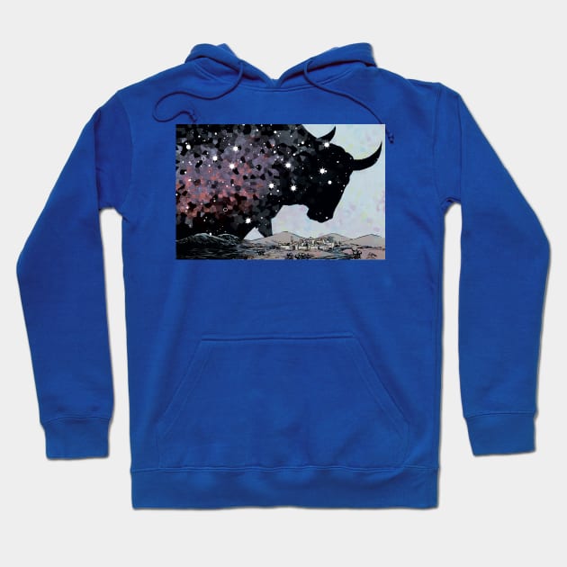 Bull of Night Hoodie by jesse.lonergan